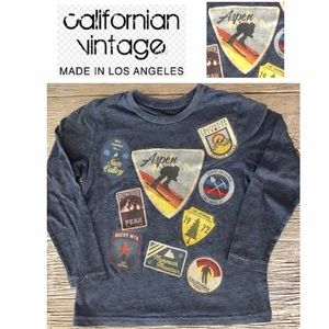 CALIFORNIAN VINTAGE Retro Ski Patch Tee LIKE NEW!